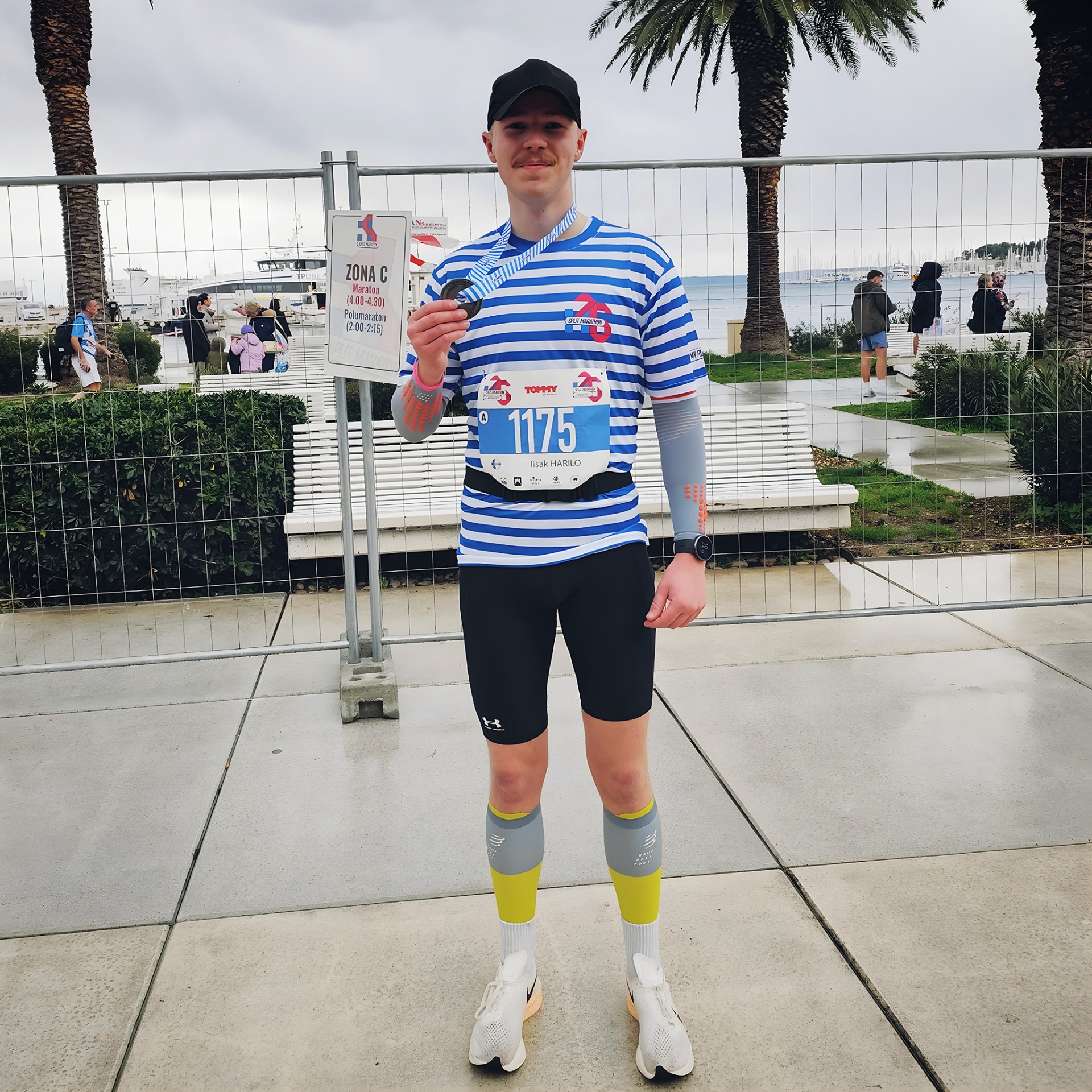 15.2.2026 Puolimarathon. Split, Kroatia. Tavoitteena rikkoa 1h40min, mutta kaksi viikkoa aikaisemmin sairastetun keuhkokuumeen vuoksi juoksin kisan aerobisena treeninä maratonille. 1:51:59.